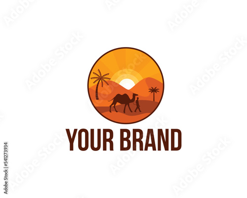 Gradient desert logo template
