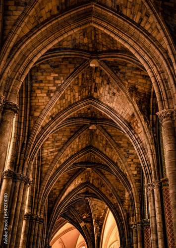 Bordeaux Cathedral inside  Roman Catholic Saint Andrew church. Famous Bordeaux tourist sigthseen building.