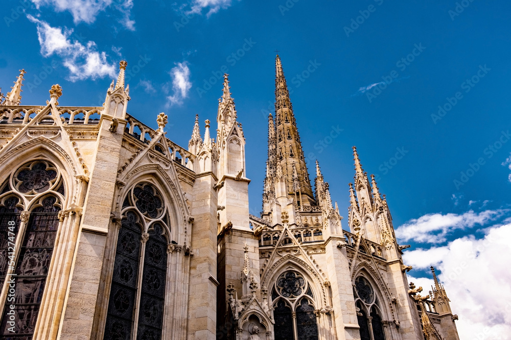 Bordeaux Cathedral, Roman Catholic Saint Andrew church. Famous Bordeaux tourist sigthseen building.