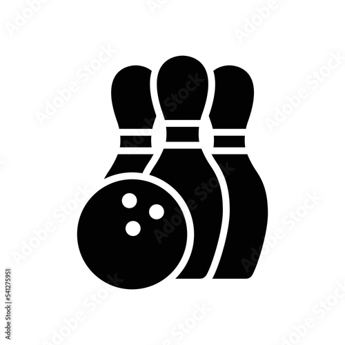 bowling sport icon design vector template