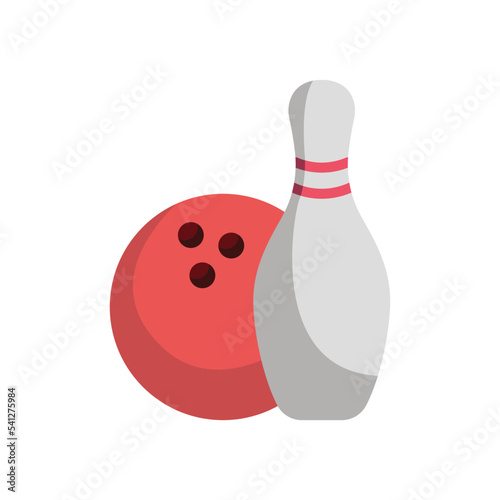 bowling sport icon design vector template
