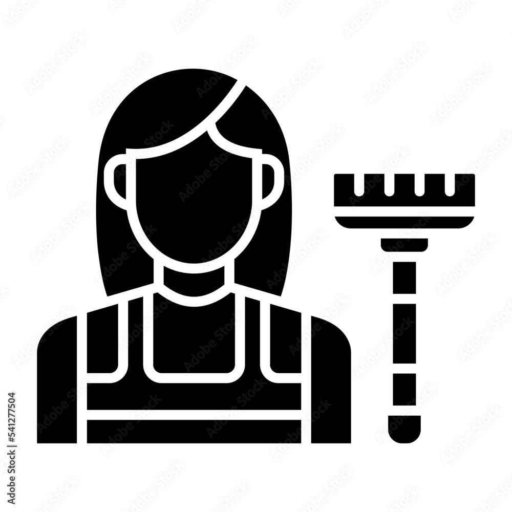 Maid Glyph Icon Maid Glyph Icon