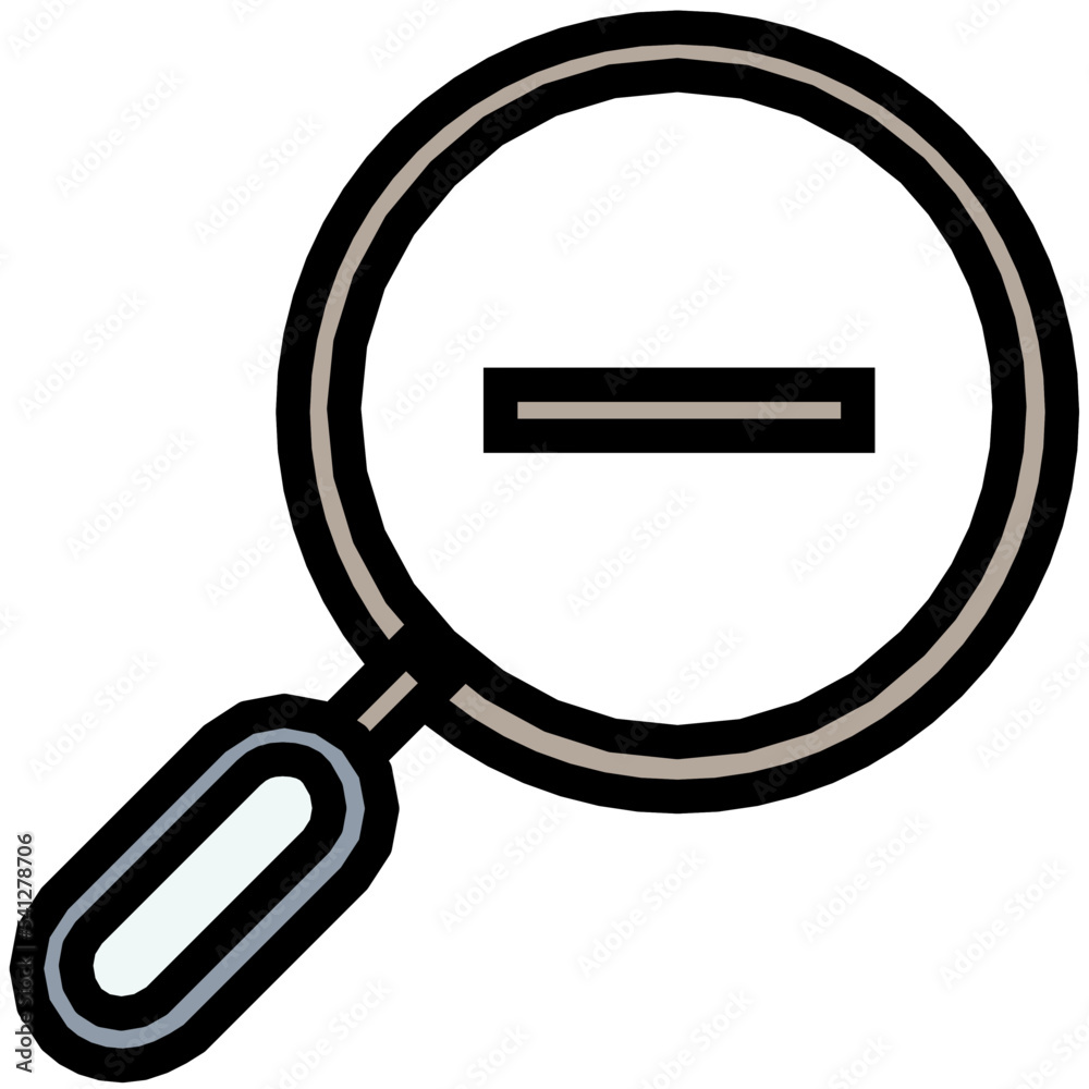 Zoom Out Colored Line Icon