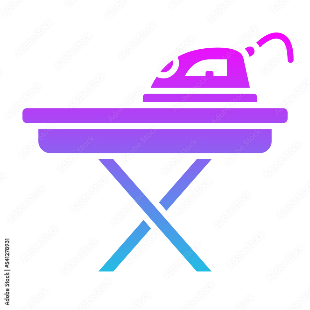 Ironing Glyph Gradient Icon Ironing Glyph Gradient Icon