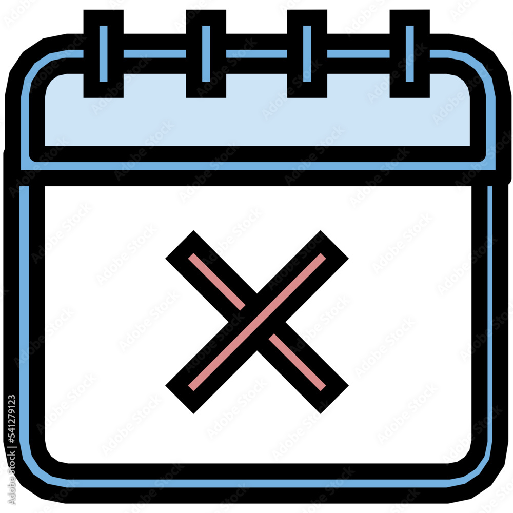 Fototapeta premium Calendar Colored Line Icon