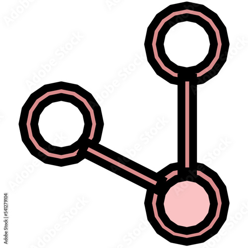 Share Symbol Colored Line Icon