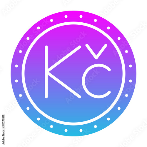Koruna Glyph Gradient Icon
