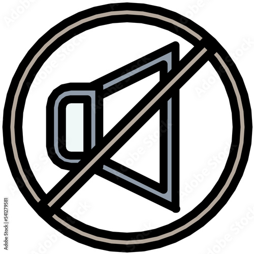 Mute Volume Colored Line Icon