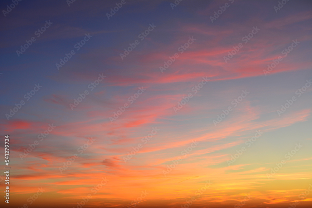 amazing evening sky with orange, red and yellow clouds amazing evening sky with orange, red and yellow clouds