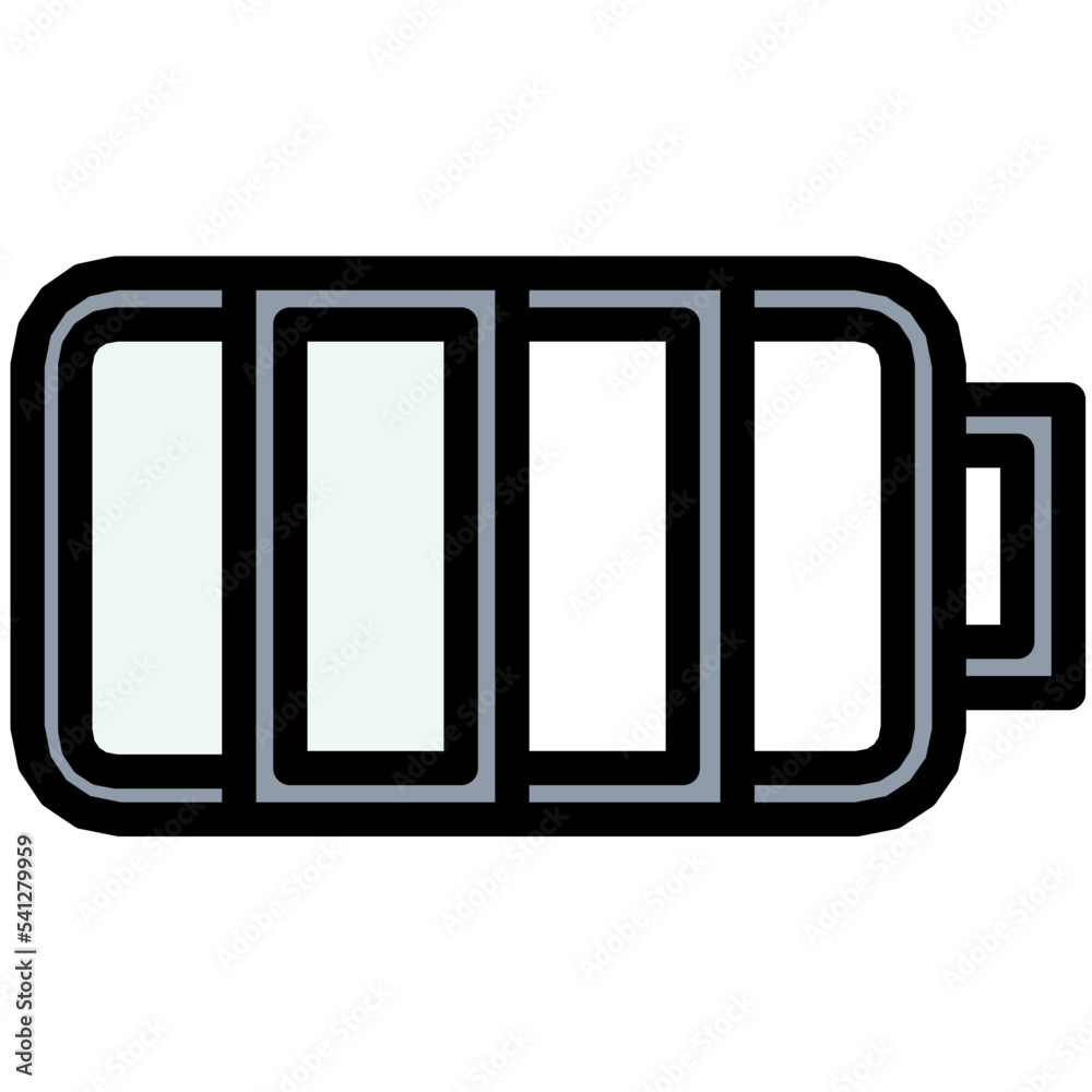 Mobile Battery Level Colored Line Icon