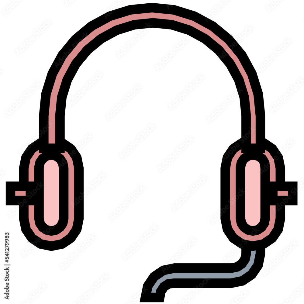 Headphone Colored Line Icon Headphone Colored Line Icon