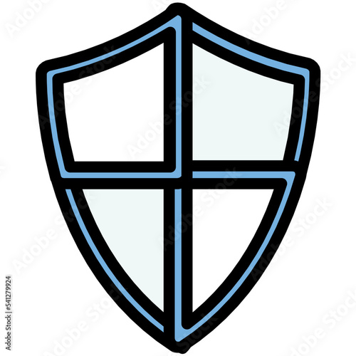 Shield Colored Line Icon