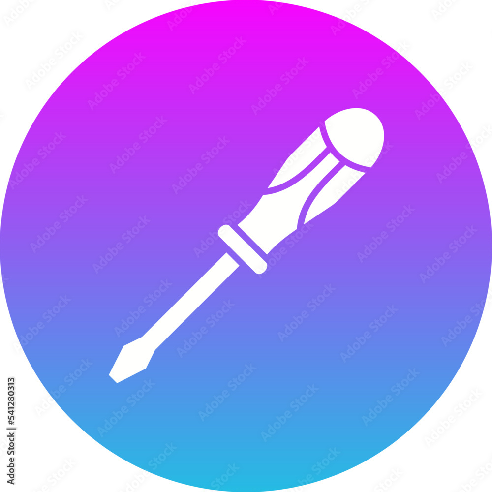 Screwdriver Gradient Circle Glyph Inverted Icon Screwdriver Gradient Circle Glyph Inverted Icon