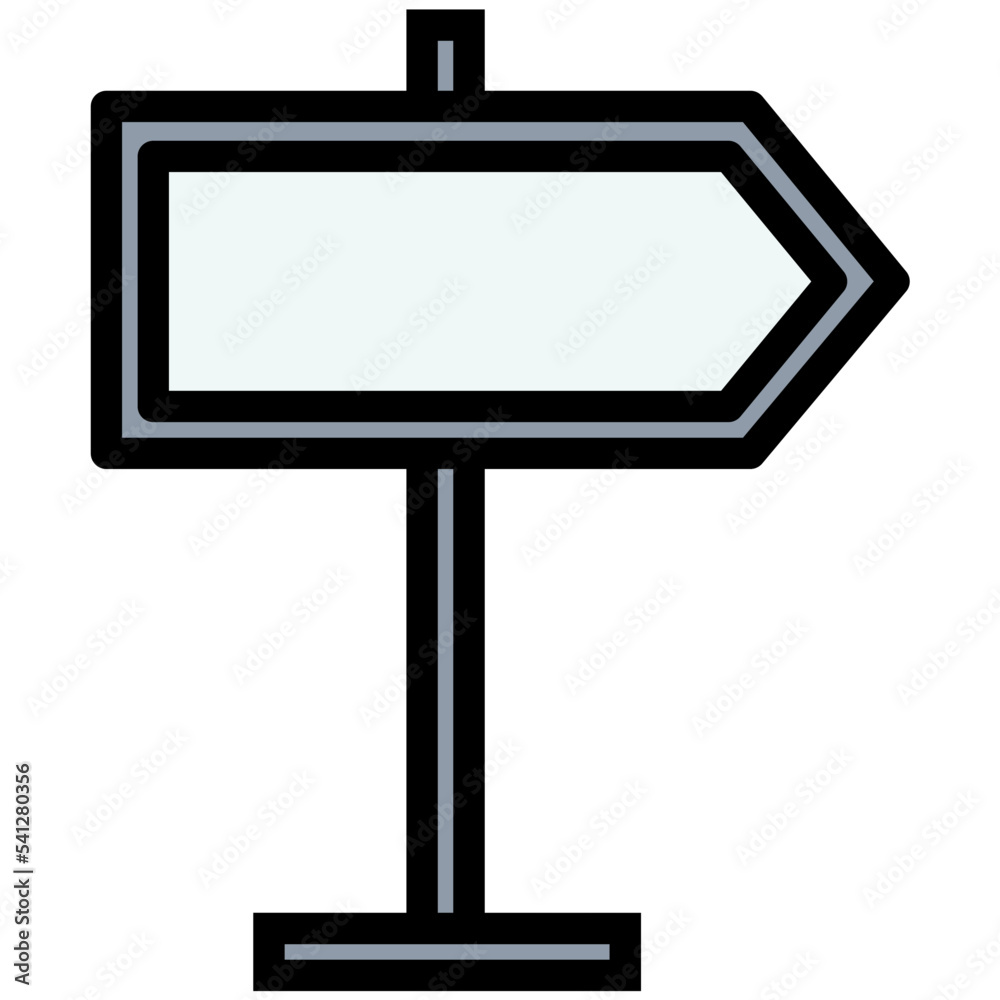 Signpost Colored Line Icon Signpost Colored Line Icon