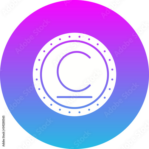 Som Gradient Circle Glyph Inverted Icon