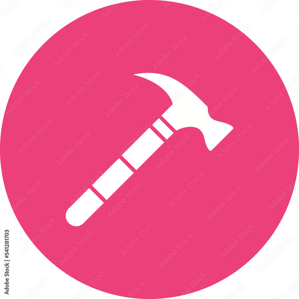 Hammer Multicolor Circle Glyph Inverted Icon Hammer Multicolor Circle Glyph Inverted Icon