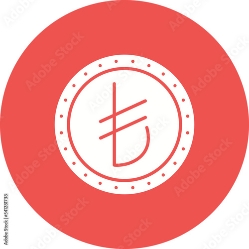 Turkish Lira Multicolor Circle Glyph Inverted Icon