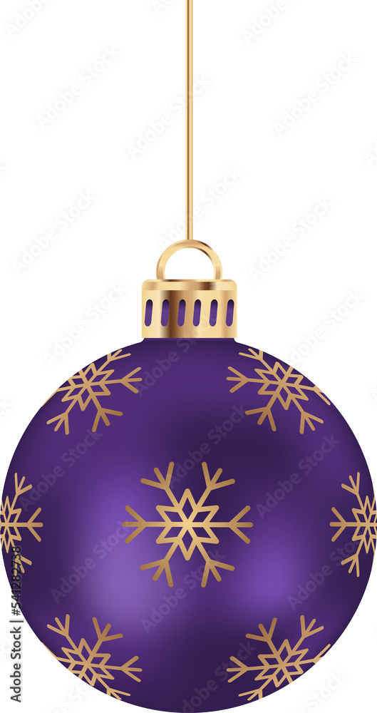 Christmas ball decoration in violet tone
