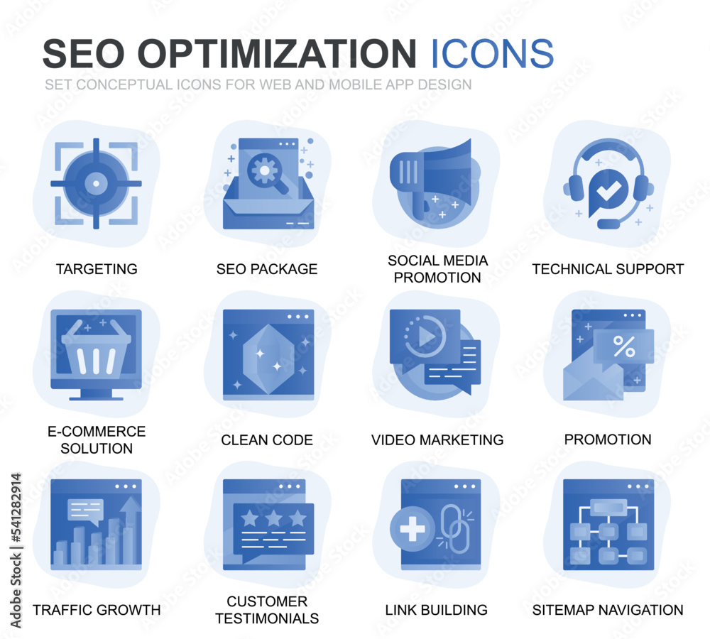 Modern Set Seo and Web Optimization Gradient Flat Icons for Website and Mobile Apps. Contains such Icons as Target, Marketing, Traffic Growth. Conceptual color flat icon. Vector pictogram pack. Modern Set Seo and Web Optimization Gradient Flat Icons for Website and Mobile Apps. Contains such Icons as Target, Marketing, Traffic Growth. Conceptual color flat icon. Vector pictogram pack.