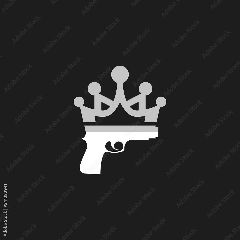 King Gun Logo or Pistols with Gun Logo Design King Gun Logo or Pistols with Gun Logo Design