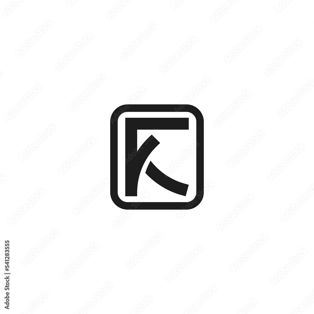 Letter FK With Rectangle Logo Design for Agency or Company Letter FK With Rectangle Logo Design for Agency or Company