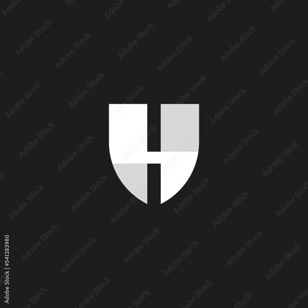 Letter H Emblem Security Logo with Lighting Logo Design Letter H Emblem Security Logo with Lighting Logo Design