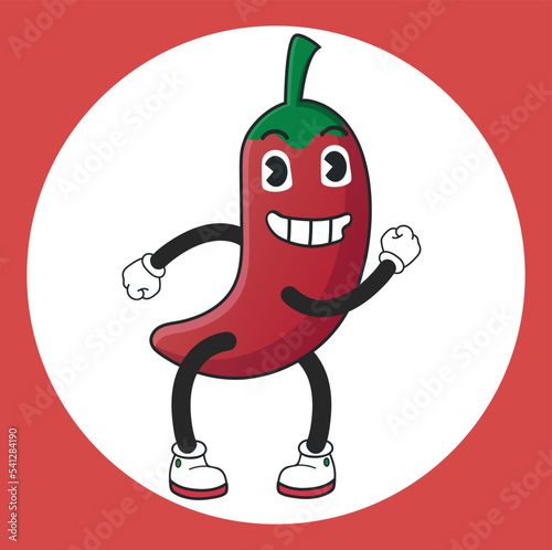 red chili pepper cartoon classic