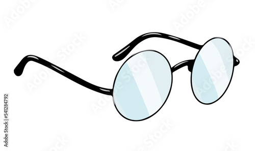 Vector illustration for great design for any purpose. Symbol from the book about Harry glasses potter.