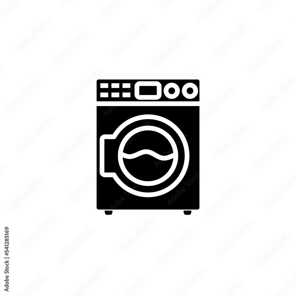 Washing machine icon isolated on white background from hygiene collection