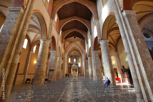 Fotografie The interior of the cathedral of Anagni, a medieval village in the Lazio region, Italy