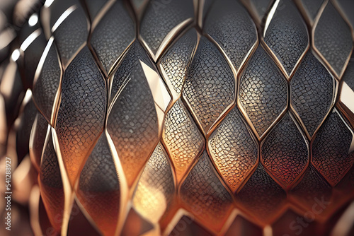 Texture of steel dragon scales background