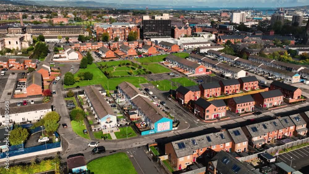 aerial-video-of-the-womens-quilt-and-shankill-road-murals-belfast-city