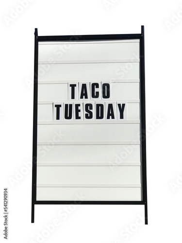 Taco Tuesday menu sign