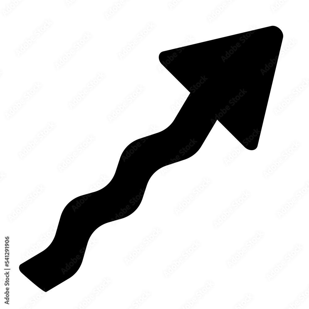 Wavy Up Arrow. Upward curvy arrow. heat arrow, steam moving up. Wavy Up Arrow. Upward curvy arrow. heat arrow, steam moving up.