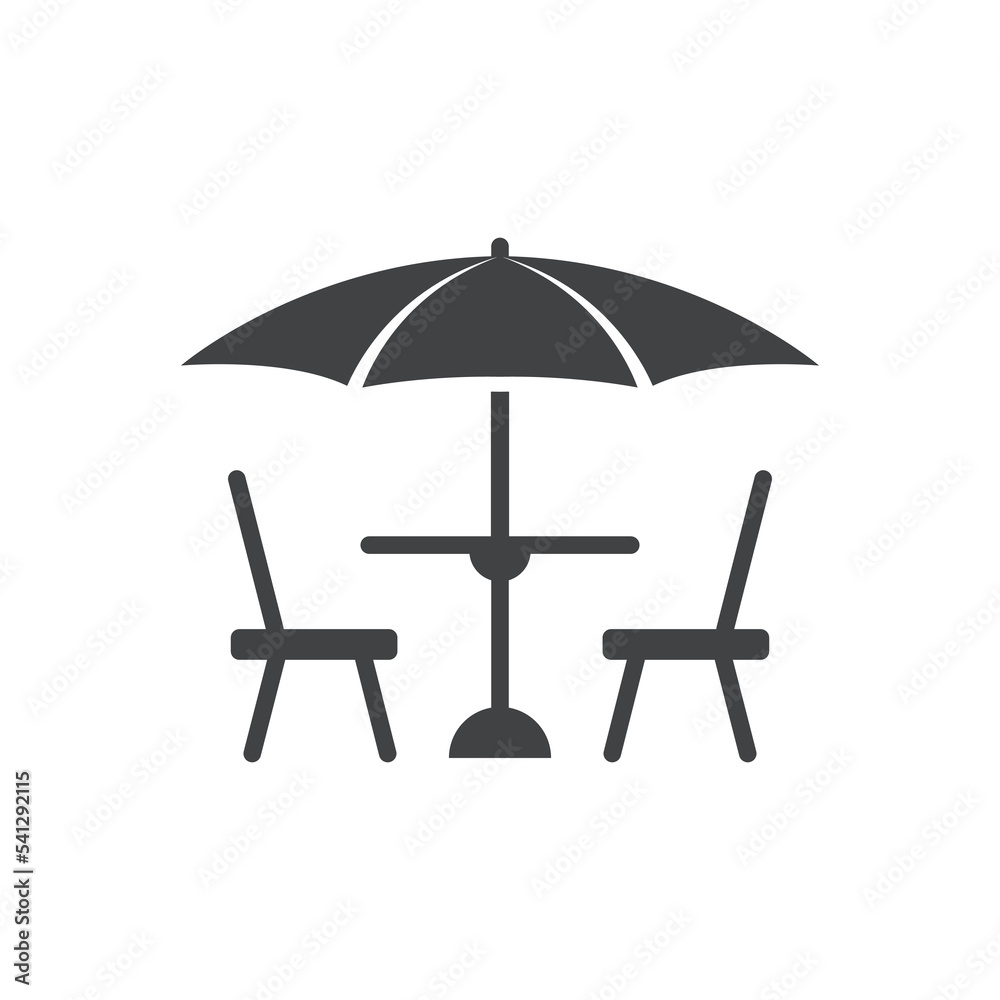 cafe table icon design vector template