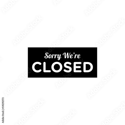 Closed Sign for Store Icon Template