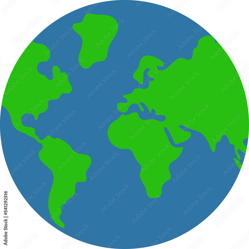 Globe world map. Realistic world map in globe shape.  Illustration