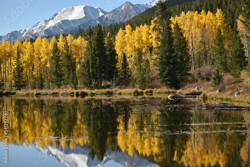 Autumn reflections on a mountain lake © Tonya Hance