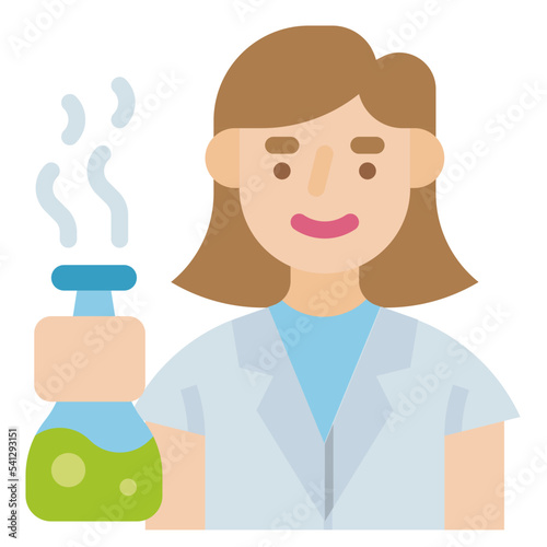 lab technician flat icon photo