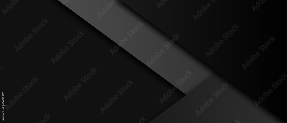 Modern abstract grey and black background and overlap layer on dark space for background design