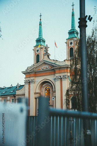 old church in the background
