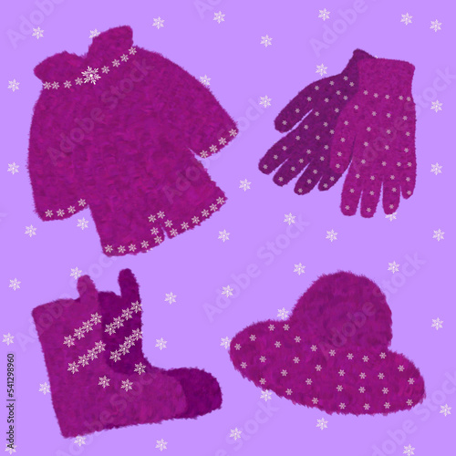 fur socks, winter, winter clothes, winter shoes, knitted socks, fluffy collar, fluffy scarf, knitted scarf, fluffy winter hat, faux fur hat, snowflakes, warm winter clothes, fluffy faux fur mittens, w