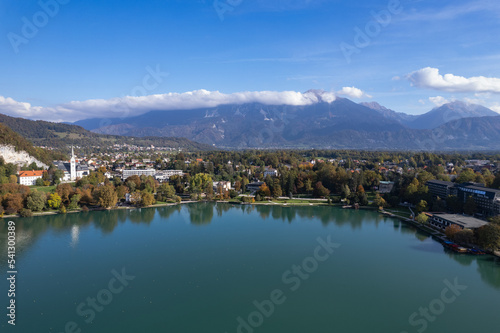 Lake Bled in autumn, photo from the drone, Slovenia © Pawel 