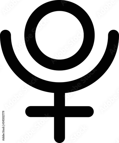 Pluto astrology symbol minimal with no background.