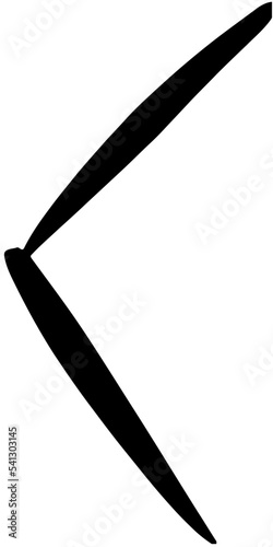 Drawn runes single letter in vector kenaz painted rune