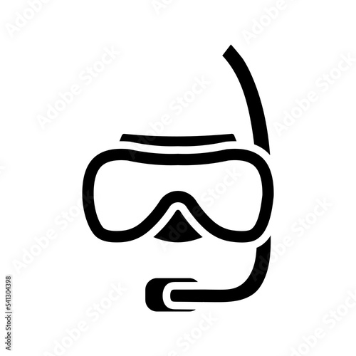 Diving mask and snorkel icon