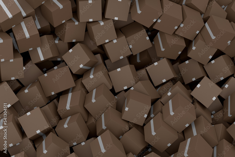 Cardboard box or carton on white background, carrying parcel and online shopping Cardboard box or carton on white background, carrying parcel and online shopping