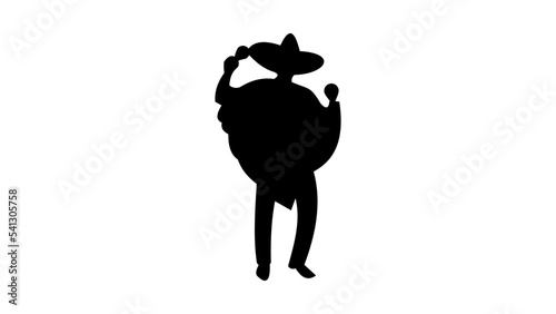 Mexican musician silhouette photo