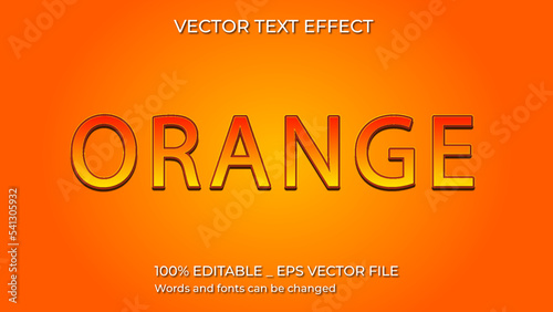 orange_text_style_effect_vector_eps