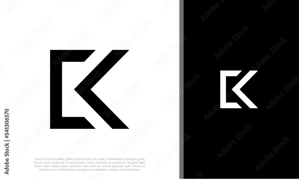 Initials K logo design. Initial Letter Logo. Innovative high tech logo template. Initials K logo design. Initial Letter Logo. Innovative high tech logo template.